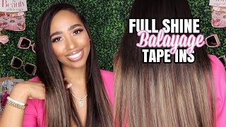 Tape In Hair Extensions Amazon| Installing Full Shine Hair Tape Ins At Home