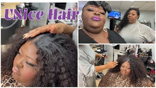No Headband No Lace !!! No Glue  | Real Scalp Giving | Best Curly Wig Ft Unice Hair | Joy Amor