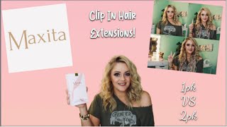 Maxita ~ 20 Inch Clip In Human Hair Extensions | 1 Pack Vs 2 Packs | Installation & Review!