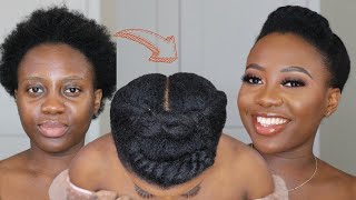 Easy Everyday Natural Hairstyle That'S Elegant Too! 5 Minutes Roll, Tuck & Pin Updo - Short 4C