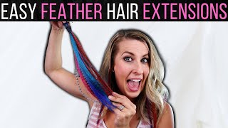 How To Install Feather Hair Extensions | Easy Feather Hair Extension Tutorial