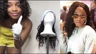 Unboxing + Customizing Dola Hair 360 Deep Curly Lace Frontal Wig