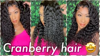 Beautiful Deep Wave Lace Closure Wig Installation Ft. Cranberry Hair