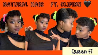 Simple Natural Hairstyles W/Clip In Extensions On Short Twa Natural Hair ❤️