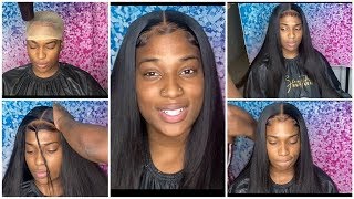 Watch Me Slay This Brazilian 5X5 Straight Lace Closure Install With Light Layers | Yiroo Hair