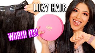 Luxy Hair Clip-In Extensions Review! 220Gm 20" Off Black - Worth It? ‍♀️