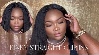 Amazon Kinky Straight Clip In’S (Anrosa Hair Review) || Thebeautyjeneral