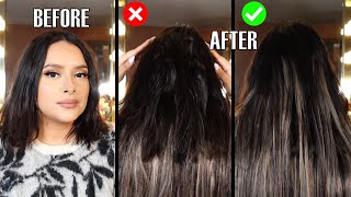 How To Clip In Hair Extensions Seamlessly On Thin And Short Hair!