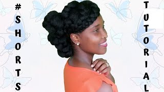 This Side Braid Updo Is  #Shorts #Naturalhairstyles #Tutorial #Viral #Naturalhair
