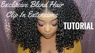 How To: Clip In And Blend Natural Hair Extensions | Exclusive Blend Hair