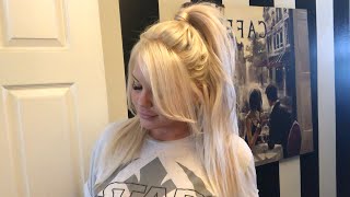 Flirty Half Up Hairstyle With My Irresistible Me Clip In Extensions