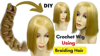 Diy: How To Make Straight Crochet Wig Using X-Pression Braiding Hair - No Closure