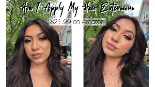 How I Apply My Hair Extensions Only $21 On Amazon!