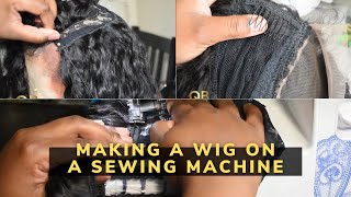 How To: Make A Lace Closure Wig On A Sewing Machine, Ventilated Wig Cap, Remove Plastic, Add Combs