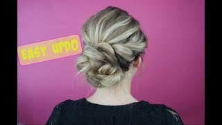 Easy Twisted Updo For Short, Medium, Or Long Hair