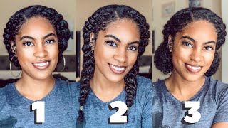 3 Easy Flat Twist Hairstyles For Natural Hair | Protective Style