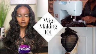 Part 1: How To Make A Wig By Sewing Machine | 5X5 Hd Lace Closure