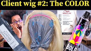Client Wig #2: The Color Grey Blue & Black Ombre Haircolor Tutorial