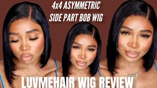 Asymmetric Side Part Closure Short Bob Wig Review - Luvme Hair  || Vn Veronica
