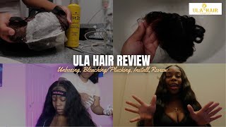 Ula Hair Review (Affordable 22” Body Wave Wig) | Unboxing, Bleaching, Install, Honest Review