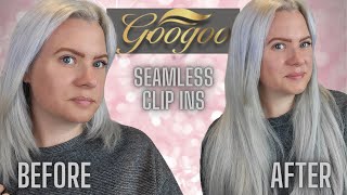 Goo Goo Seamless Clip In Hair Extensions 17,22,60 Review & Install | Clare Walch