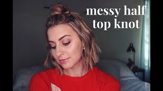 Easy Half Up Top Knot