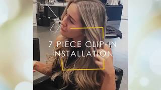 7 Piece Clip-In Hair Extension Installation