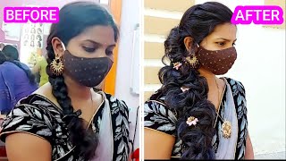 Easy Messy Braid Hairstyle For Thin Hair/ Wedding Volumized Braid Hairstyle/Easy Hairstyle For Girls
