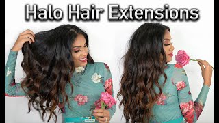 How-To Install And Style Halo Hair Extensions To Look Natural - Hair Tutorial | Ariba Pervaiz