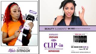 Soprano Indian Remi Clip Hair Extension / Clip Hair Extension