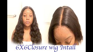 6X6 Closure Wig Install | No Baby Hairs
