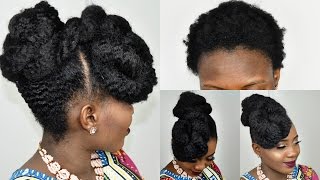 Natural Hair | Natural Hair Updo Tutorial Using Marley Hair