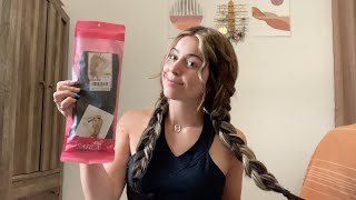 Trying Sarla Halo Hair Extensions From Amazon