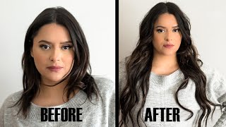 Full Shine Hair Extensions Review/ #1B & #2/8/2, 20 Inches!Tapes-Ins And Clip-Ins!