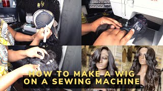 How To: Make A Lace Closure Wig On A Sewing Machine, Measure Ventilated Wig Cap, Curls, Layers! 2021