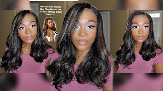 Sensationnel Butta Lace Human Hair Blended Pre-Plucked Lace Front Wig Body Wave 20 Ft. Divatress.Com