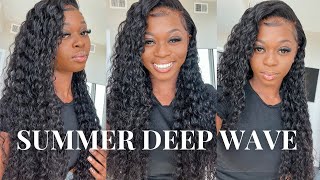 Vacation Ready Hair| Summer Deep Wave 13X4 Hd Lace Frontal Install| Alipearl
