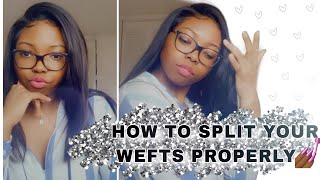 Very Detailed | Watch Me Make & Slay A 6X6 Closure Wig | Splitting Wefts | Part 2 Of 3 |