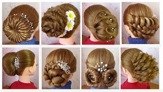 8 Updos Perfect For The Holidays | Easy Hairstyle | Cool Hairstyle | Wedding Prom Updo Hair Tutorial