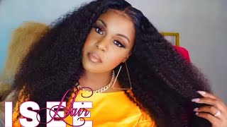 The Best 4X4 Mongolian Kinky Curly Lace Closure Wig Install | Start To Finish | Ft Isee Hair