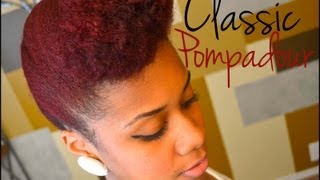 Updo Natural Hair Tutorial: Classic Pompadour