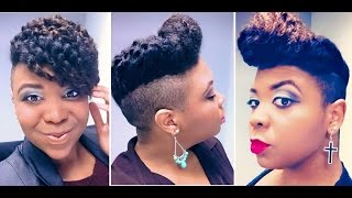Natural Hair - 3 Twist Out Updos