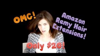 Amazon $20 Remy Hair Extensions! Review | First Time Ever Using Extensions!