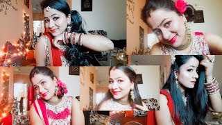 Party Hairstyle | Easy Updos For Medium Hair | 5 Instant Hairstyles For Girls