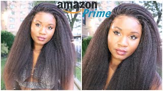 Only 15Mins, Amazon Prime Kinky Straight Lace Front Wig, No Bald Scalp, No Bleaching, | Unice Hair