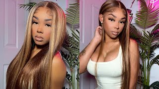 Undetectable Skin Melt Lace  The Perfect Honey Highlight Wig For Fall Ft Sunberhair