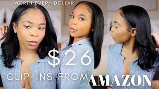 Amazon $26 !!! I'M Obsessed | How To Install & Curl Clip-Ins Like A Pro - Styling Tutorial & Mo