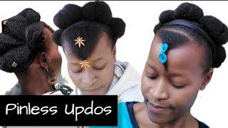 How To Style Protective 'Updos' Without Using Pins | Natural Hairstyle By Weistyles