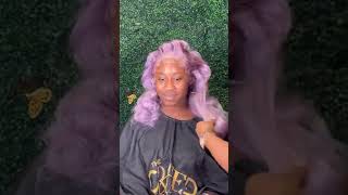 Wig Transformation : Lavender Color Wig Install + Curling Hair Tutorial #Recoolhair #Colorwigs