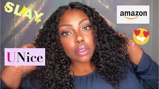 My First Fake Scalp Wig | Easiest Wig Ever I'M In Love! | Ft. Unice Hair | Amazon Wig!